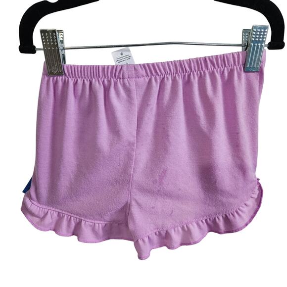 Carter's Girls 5T Ruffle Hem Pull On Shorts Pastel Lilac Purple Mermaid Comfy - Picture 2 of 4